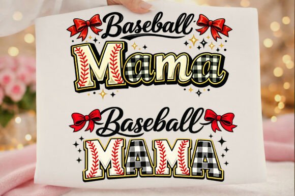 Baseball Mama Coquette Bow: Stylish Mother's Day Design