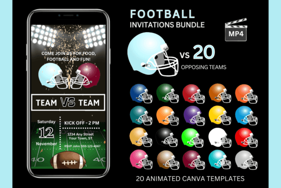 Create H1 From Football Game Invitations: Light Blue Team Bundle MAXIMUM 60 CHARACTERS