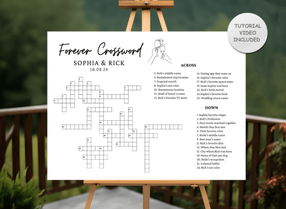 Create Your Perfect Wedding Day with a Custom Crossword Puzzle