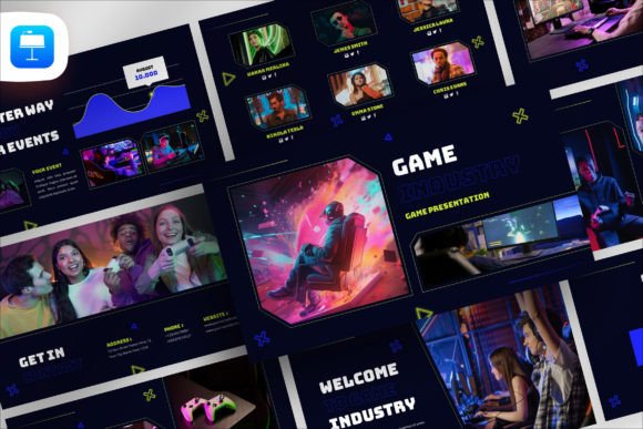 Dark Game Industry Keynote Template: Elevate Your Pitch