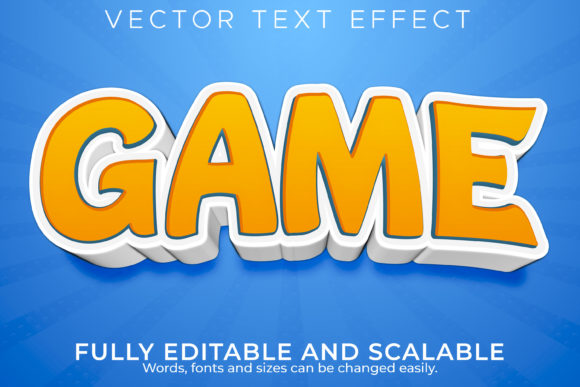 Editable Text Effect: Game Cartoon Text for Dynamic Designs
