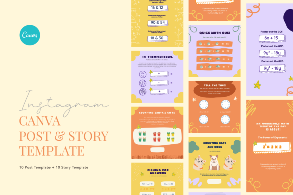 Fun Math Game Instagram Canva: A Playful Design Template