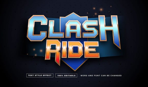 Game Clash Ride Text Style Effect Edit