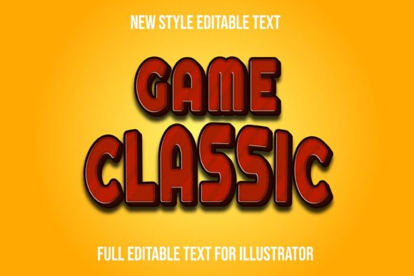 Game Classic-text Effect: A Vintage Typography Solution