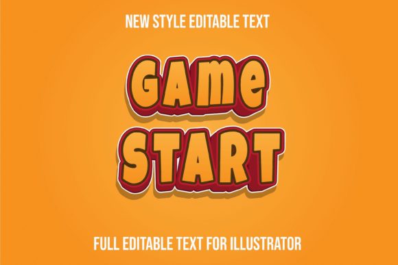 Game Start-text Effect: Dynamic Vector Graphics