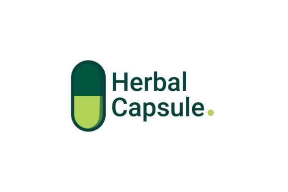 Herbal Capsule Game Logo Vector Icon