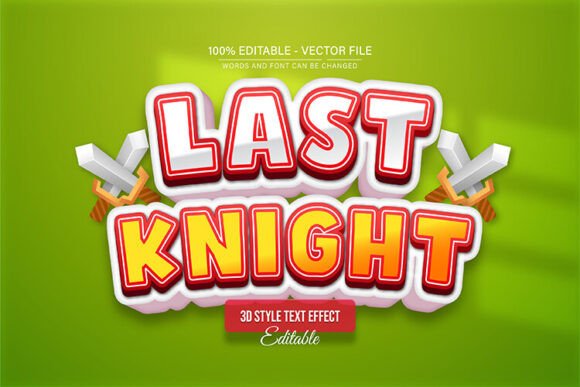 Last Knight Game Text Effect Style
