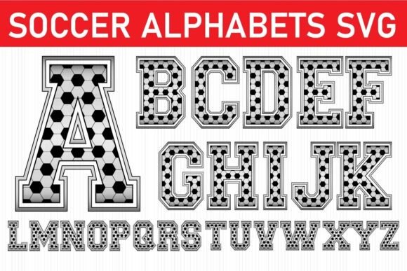 Soccer Alphabets and Numbers SVG Bundle for Creative Projects