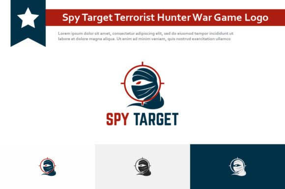 Spy Target Terrorist Hunter Game Logo Design
