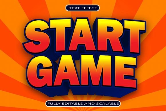 Start Game Editable Text Effect