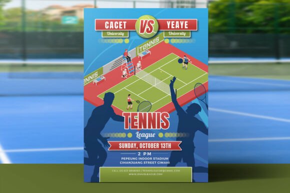 Tennis Game Flyer: A Template for Dynamic Event Promotion